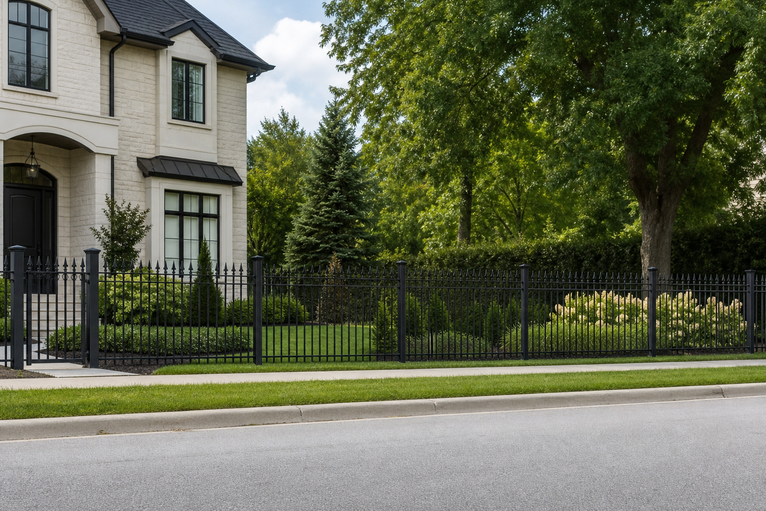Aluminum fence installation