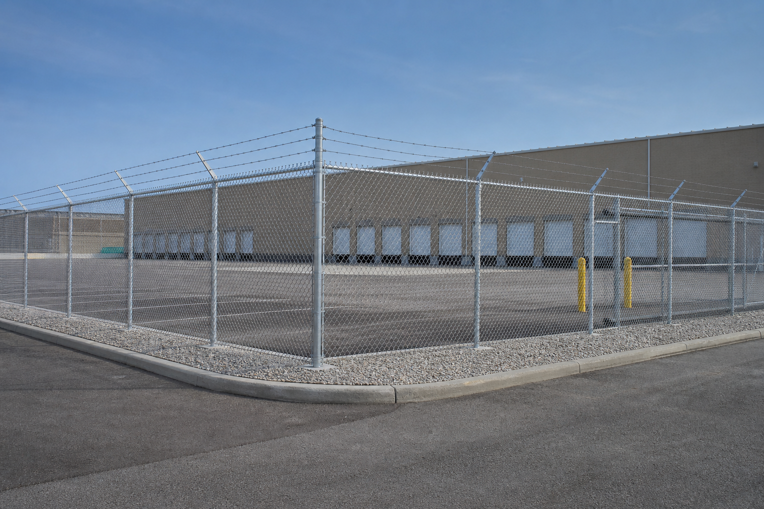 Commercial fence installation